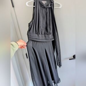 Liz Claiborne | Women's 14 | Black Sleeveless Pleated Midi Dress